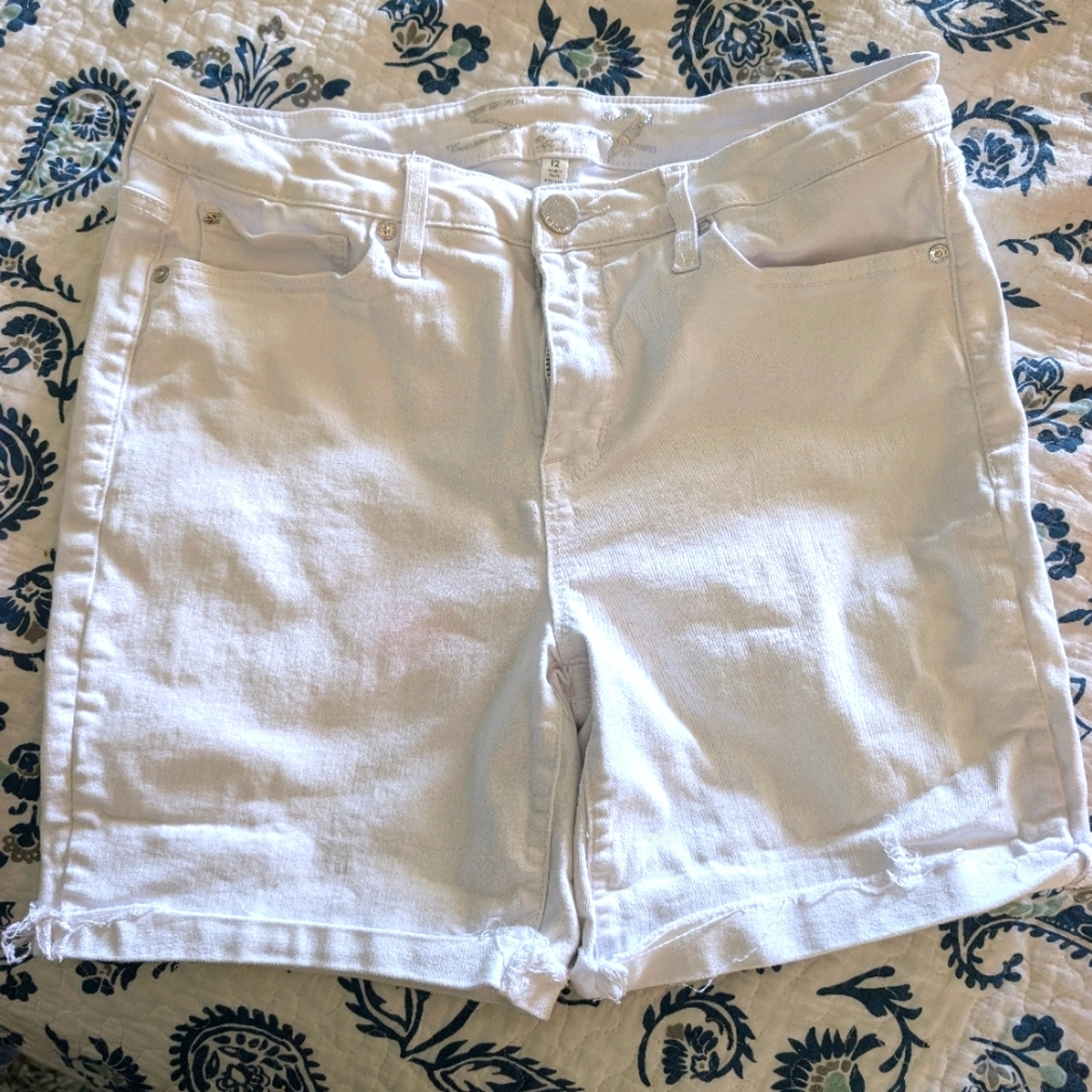 White Denim Shorts